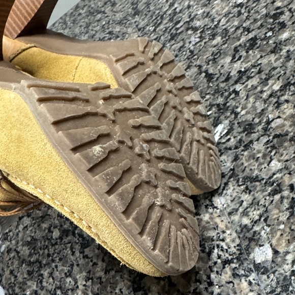 Ruff Hewn Willow Tan leather Heeled Boots with Sherpa lining EUC 8 - Picture 11 of 14